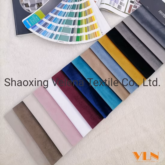 Hot Sale Classice Fabric Plush Holland Velvet Original Dyeing Upholstery Furniture Sofa Curtain Home Textile Fabric China Factory