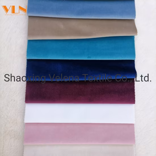 Hot Sale Classice Fabric Plush Holland Velvet Original Dyeing Upholstery Furniture Sofa Curtain Home Textile Fabric China Factory